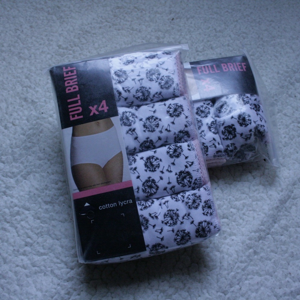 Floral Underwear Size UK 10 8 Pair